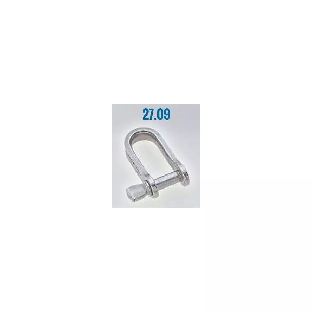 Manille plate 6mm longue